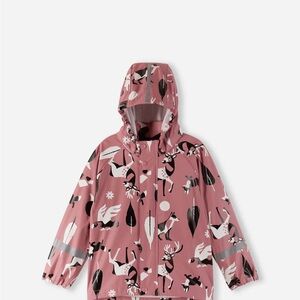 Children's Pink Animal Print Raincoat
